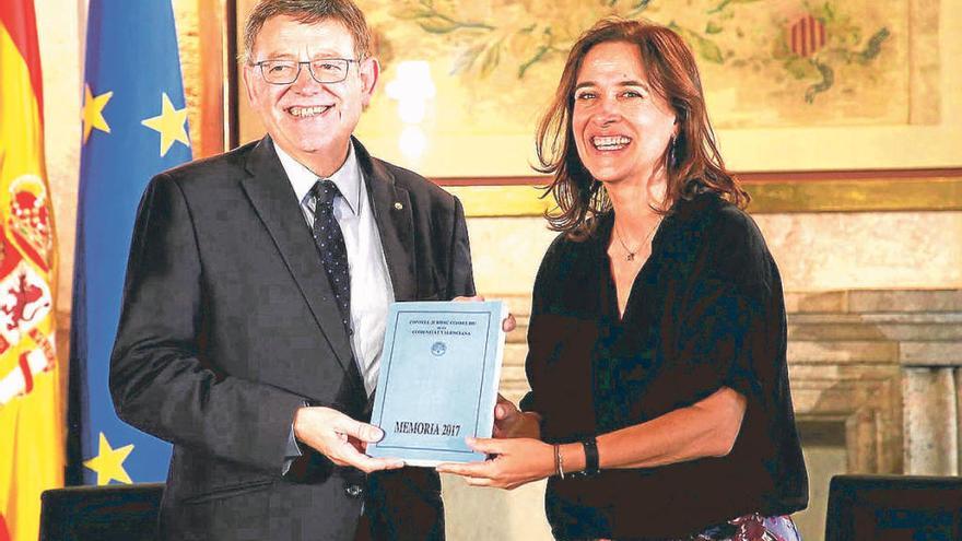 Ximo Puig y Margarita Soler, presidenta del CJC.