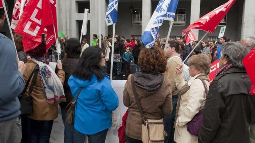 La concentración de ayer en Oviedo.