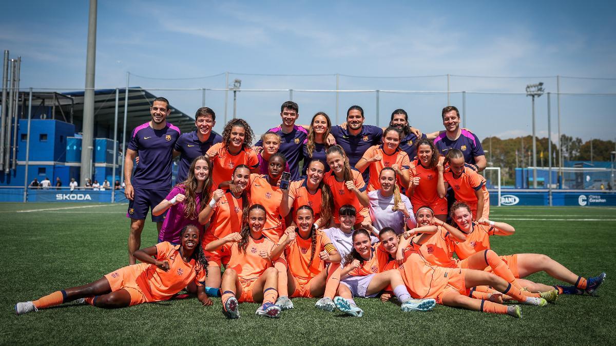 El Juvenil del Barça, campeón de Liga en casa del Espanyol