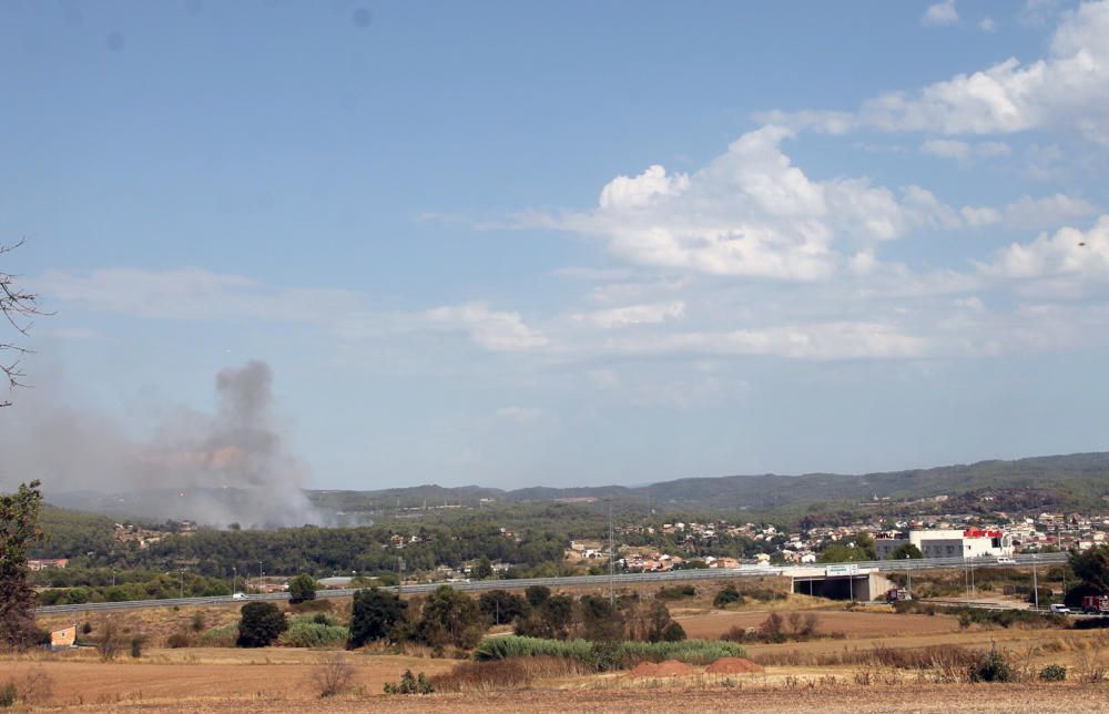 Incendi forestal a Navarcles, el segon en dos dies