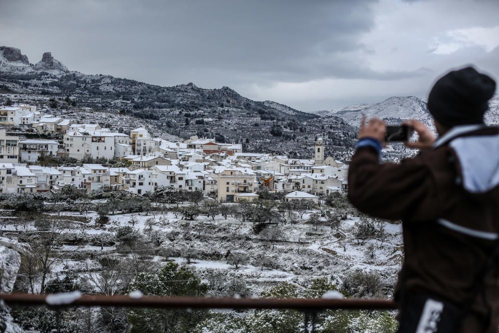 Nieve en la Marina Baixa