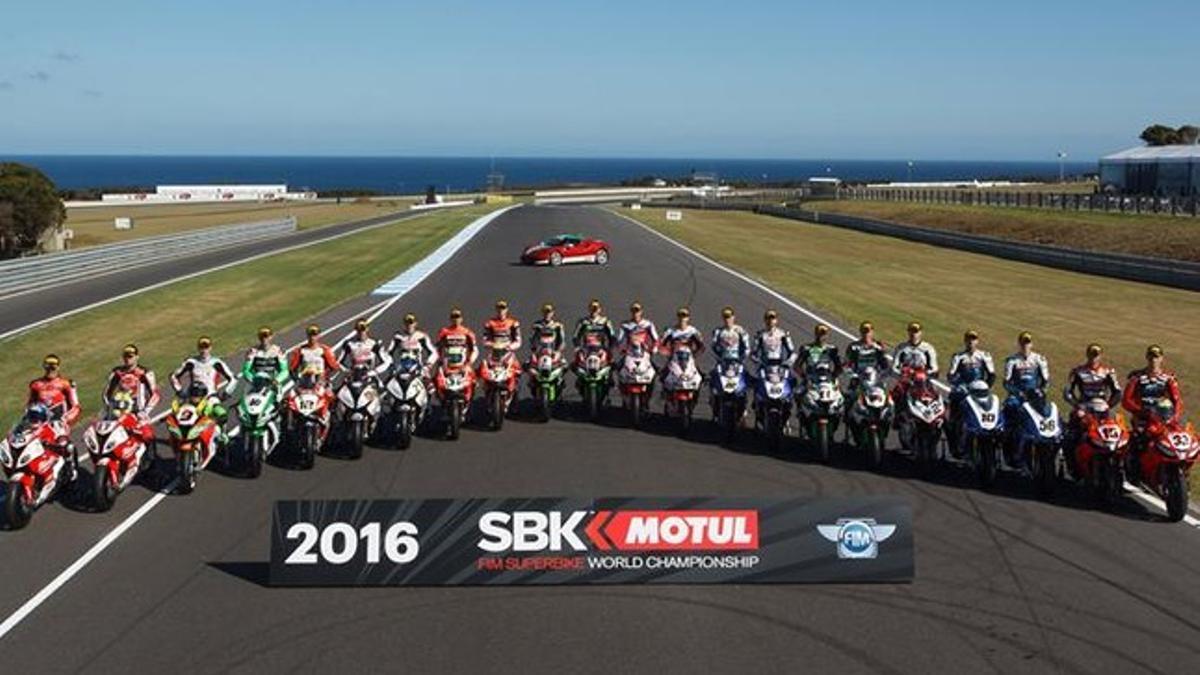 Los pilotos de la parrilla del Mundial de Superbikes 2016