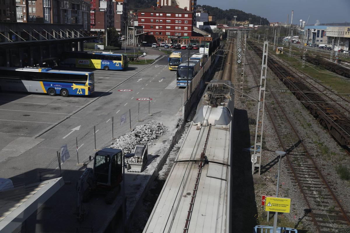Avilés. Obras RENFE