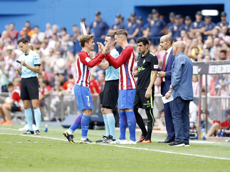 El partido entre el Atlético de Madrid y el Sporting, en imágenes