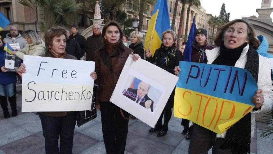 Protestas ucranias contra la &quot;invasión de Putin&quot;