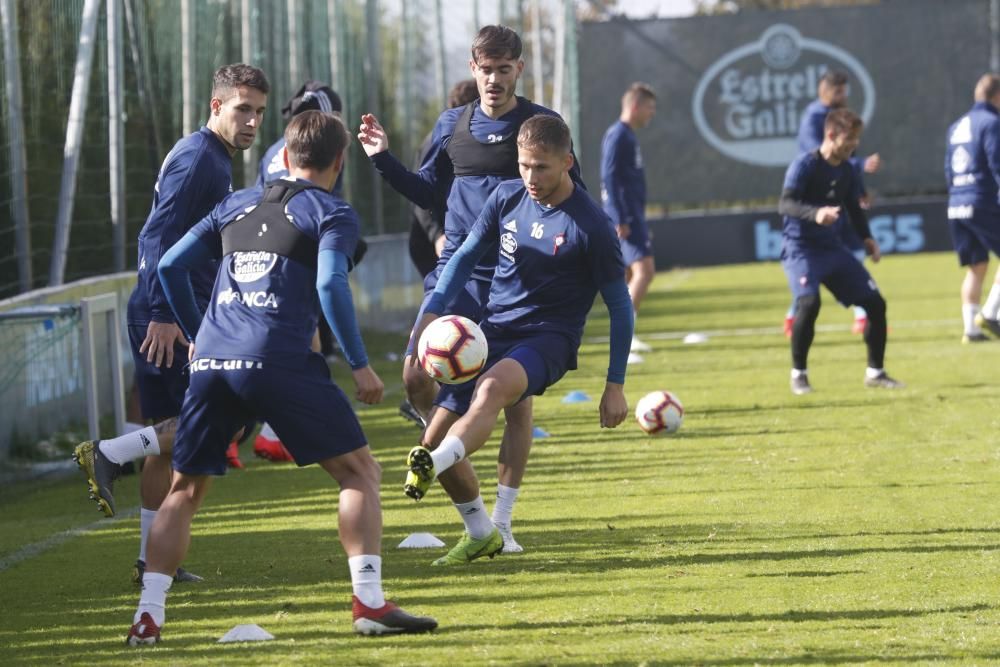 El Celta prepara con Aspas el partido ante el Girona