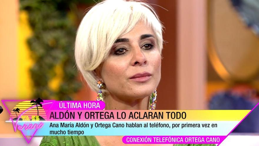 Así ha sido la sorprendente reaparición de Ana María Aldón tras la tensa llamada de Ortega Cano