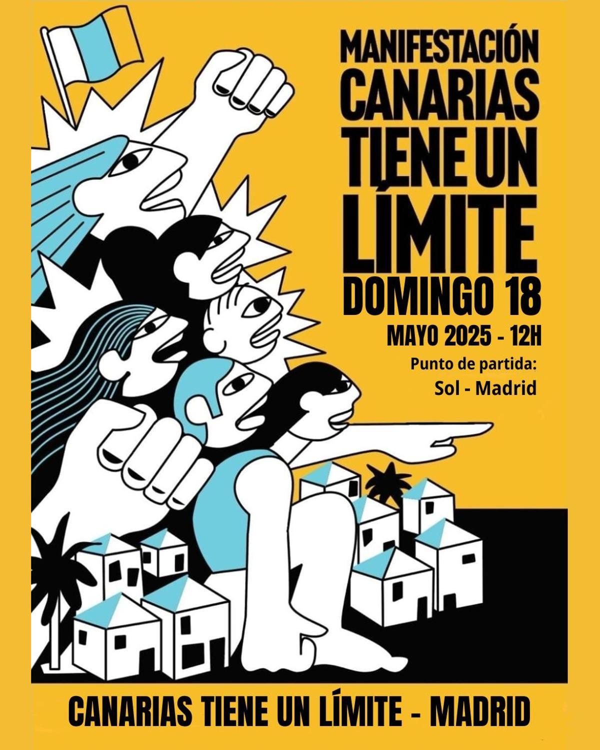 Cartel de la convocatoria de la manifestación en Madrid.