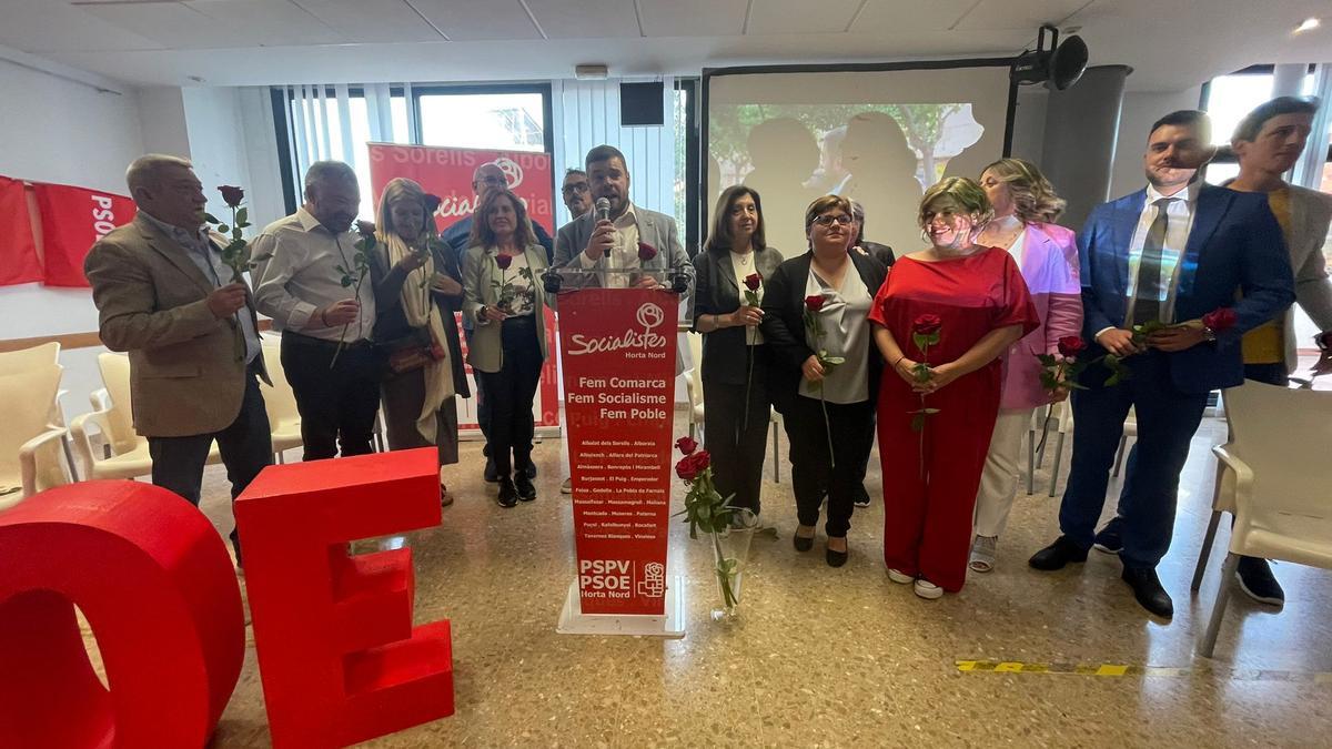 Presentación de la candidatura socialista de Enric Palanca en La Pobla de FArnals.