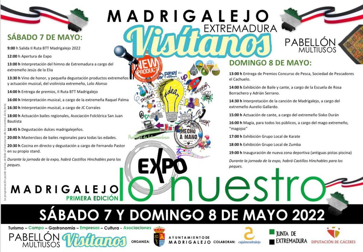 Programación de 'Lo nuestro' en Madrigalejo los días 7 y 8 de mayo.