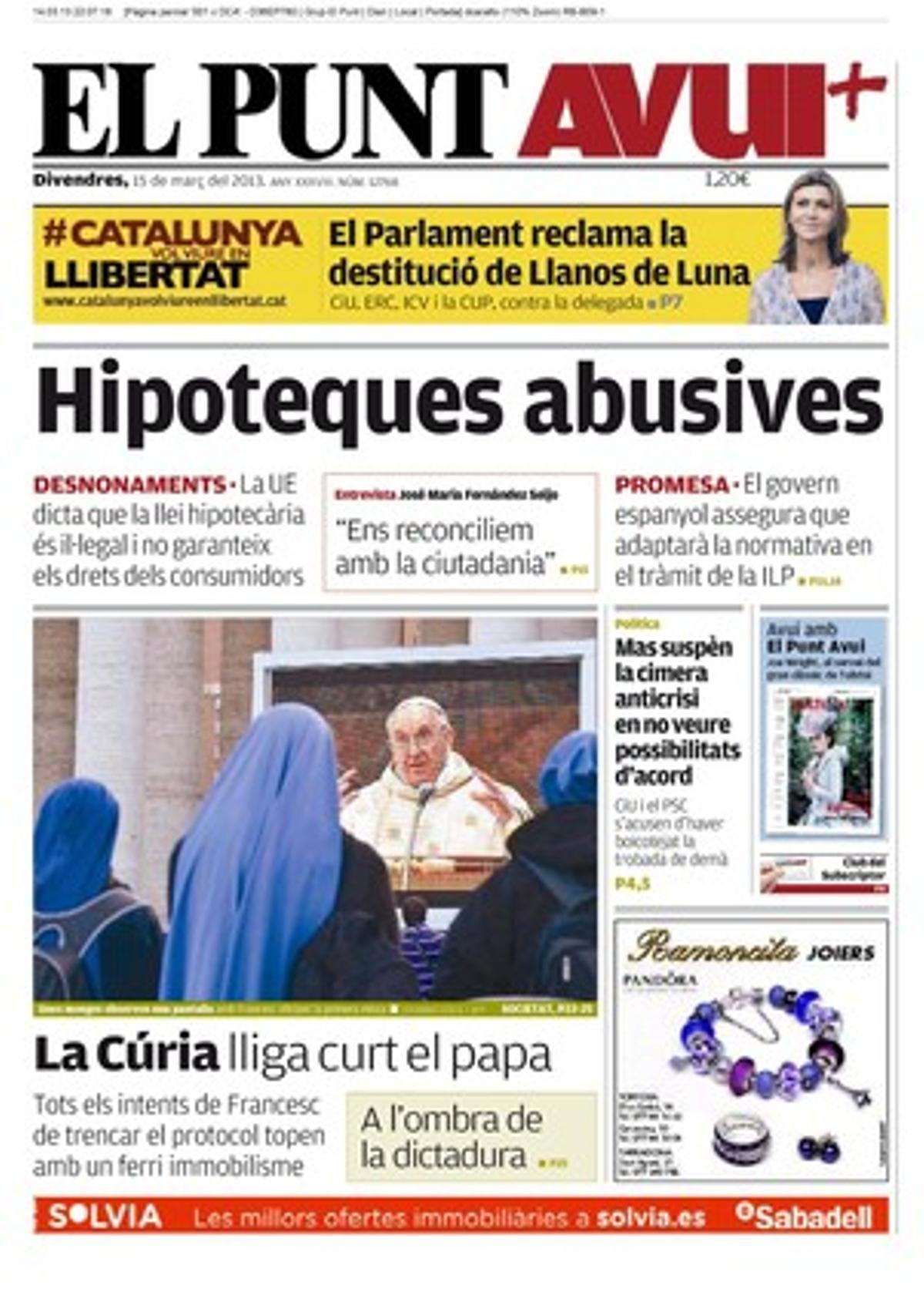 El Punt Avui, 15-03-2013.