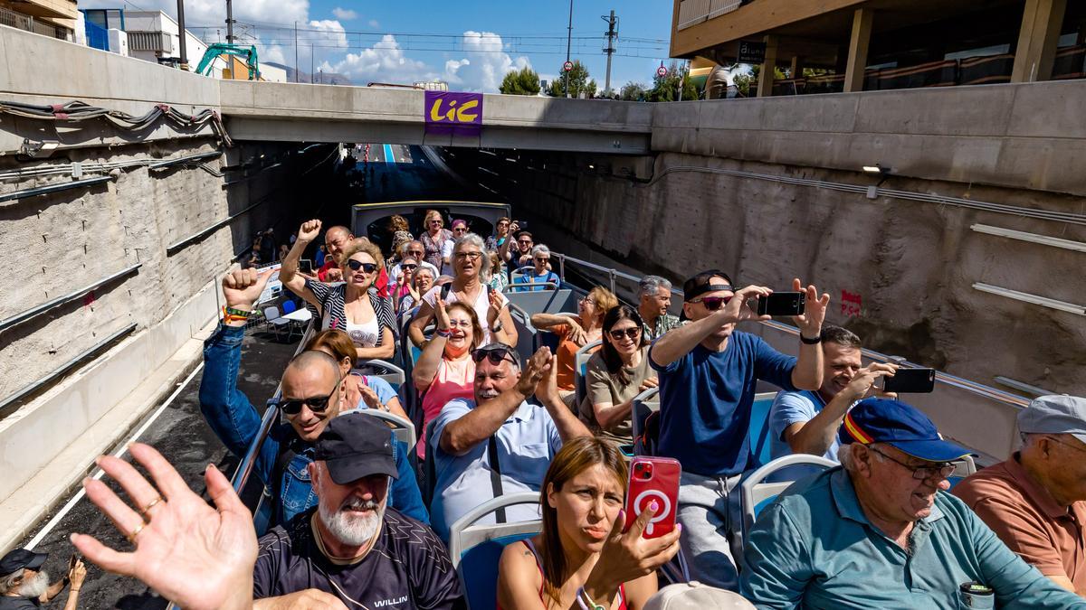 Así ha sido la inauguración del nuevo túnel de acceso a la ciudad de Benidorm en la Avd. Beniardà