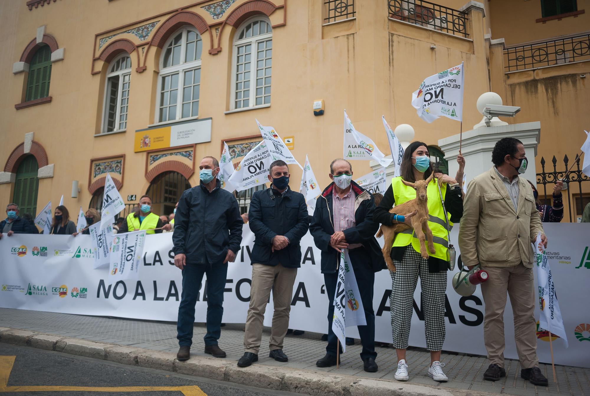 Los agricultores malagueños protestan contra la reforma del PAC