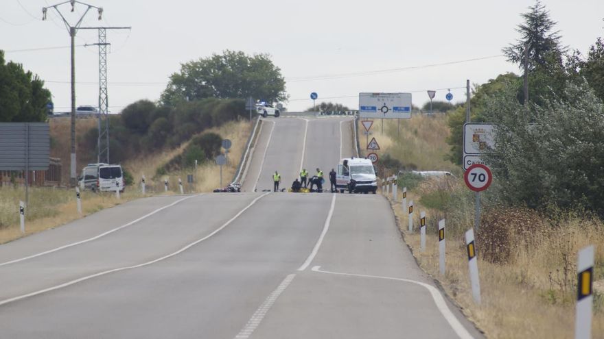 Accidente mortal en la rotonada elevada de Moraleja del Vino.