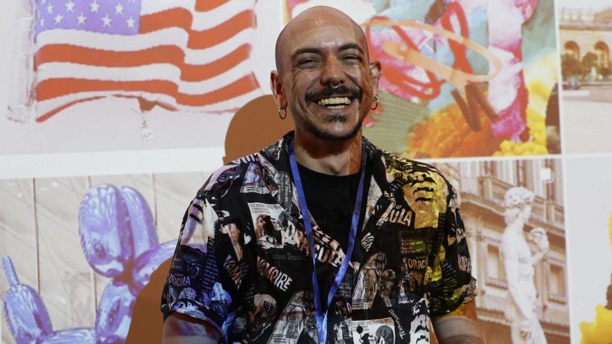 Julio Pérez Manzanares, ayer, en el Palacio de Camposagrado. | LUISMA MURIAS