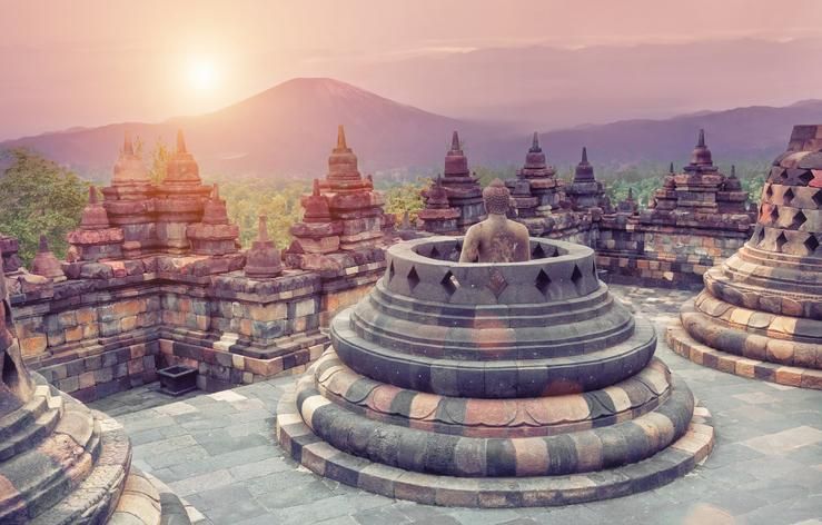 Borobudur, el templo budista más grande del mundo.
