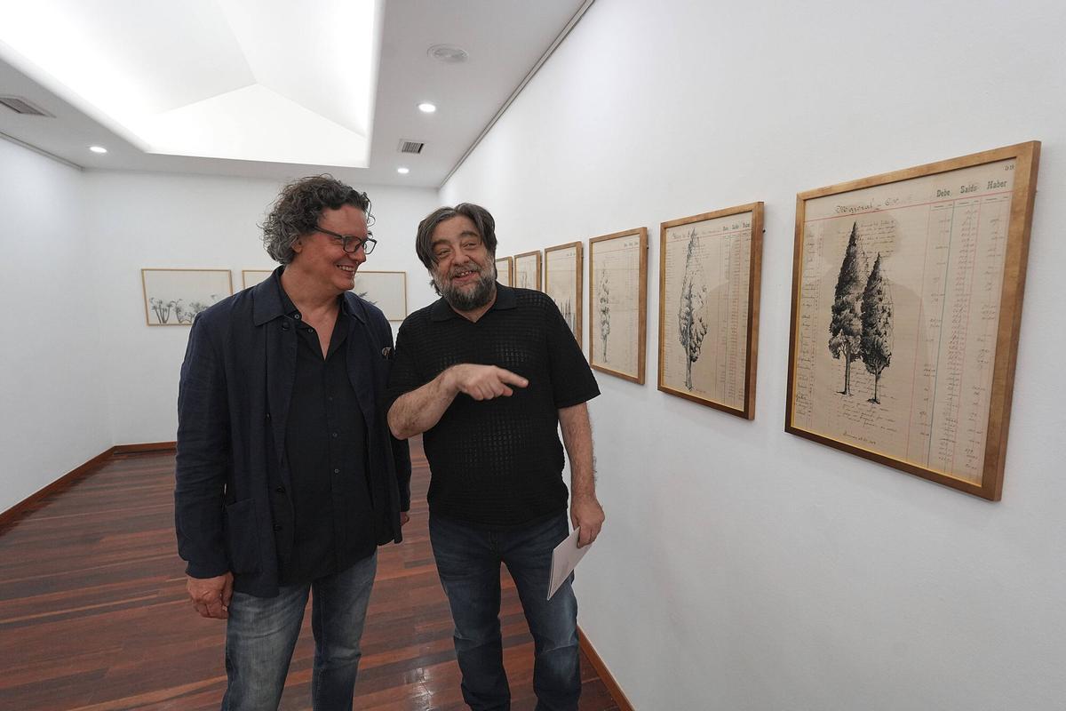 Les imatges de la presentació de l'exposició ed Manel Bayo i Evdokim Perevalsky, a la Fundació Valvi