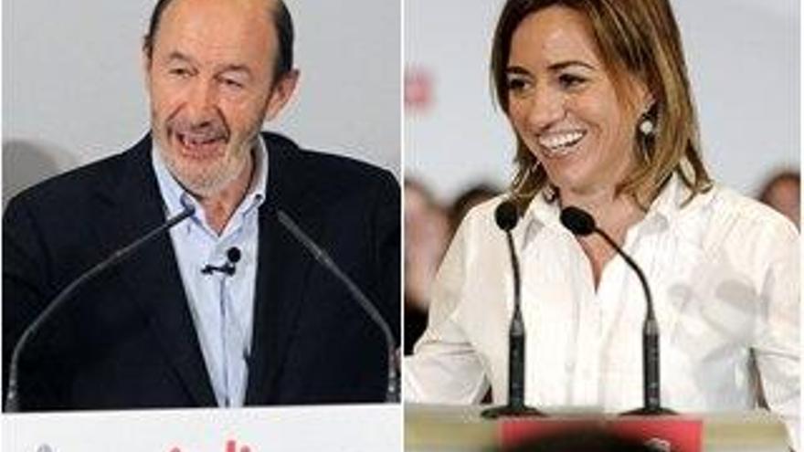 Rubalcaba y Chacón se consideran ganadores de los &#039;congresillos&#039; celebrados este fin de semana.