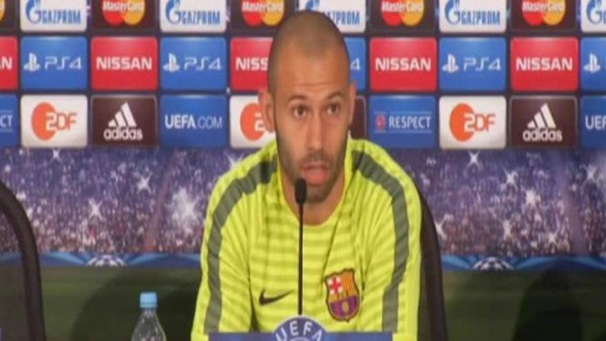 Mascherano: "No nos fiamos un pelo de lo que pueda pasar mañana"