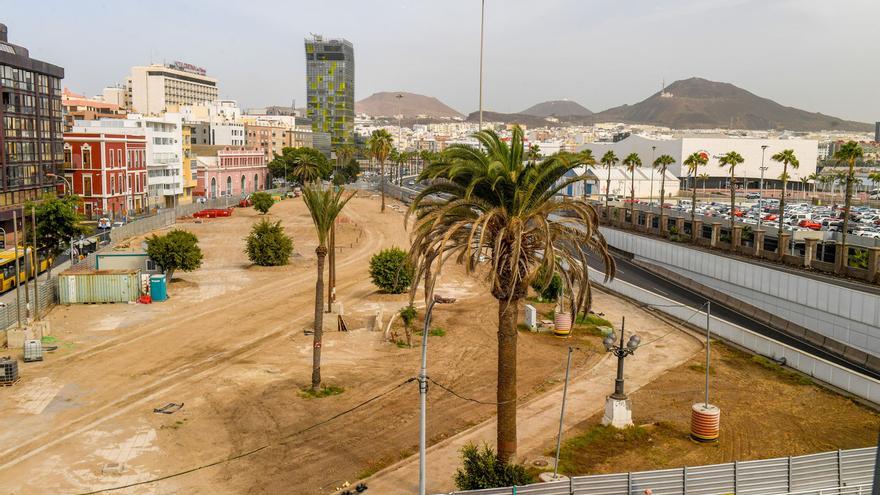 Obras de la Metroguagua en Santa Catalina