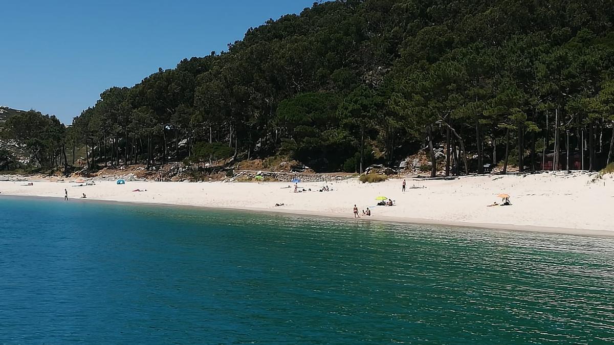 Playa de Rodas en las islas Cíes.