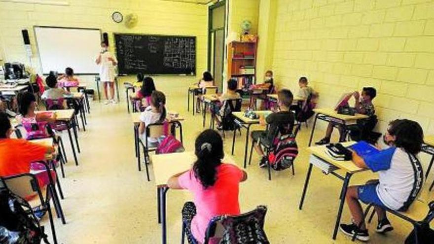 Clase de primaria de un colegio de Elche.