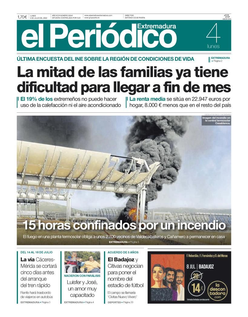 Consulta la portada correspondiente al día 4 de julio del 2022