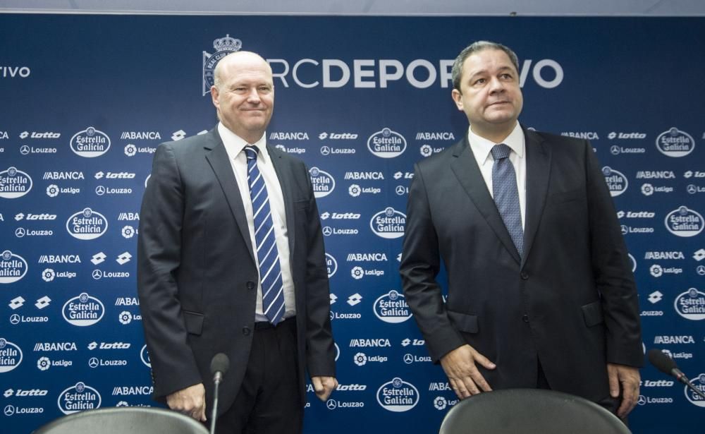 Presentación del nuevo entrenador del Deportivo, Pepe Mel