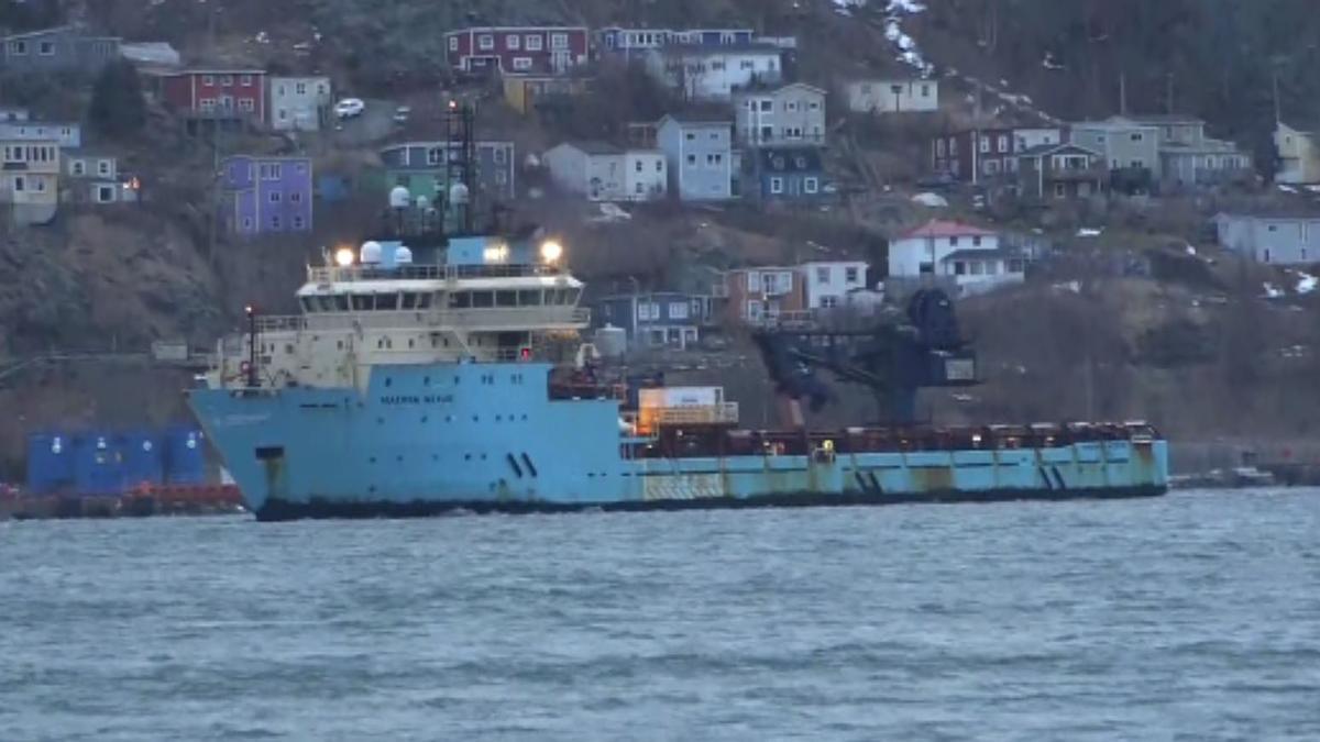 El Nexus llegando al Puerto de St John&#039;s de Terranova.