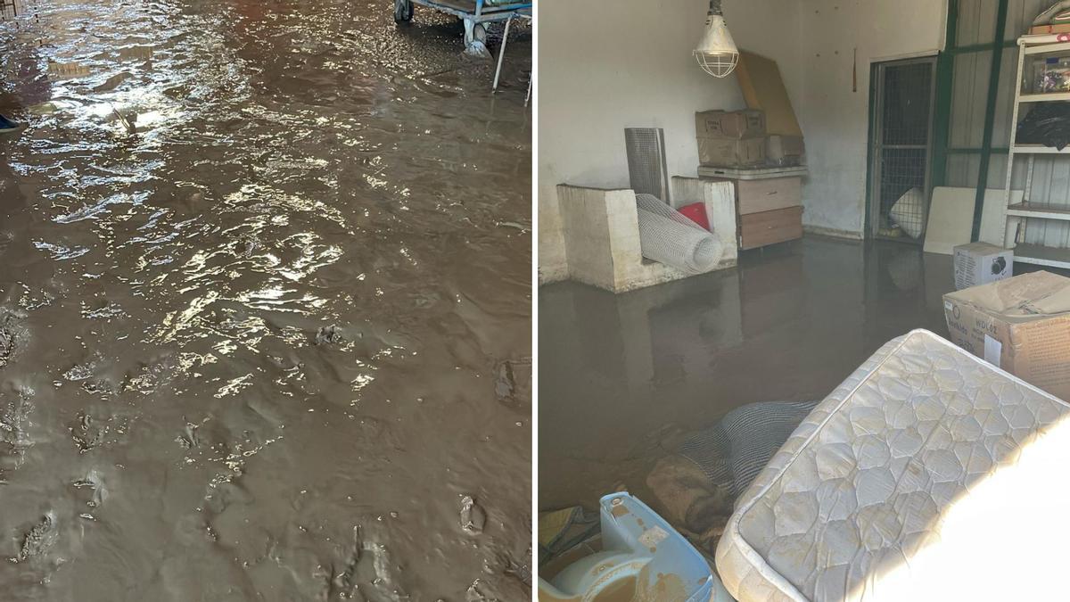 Así quedó el refugio tras las inundaciones.