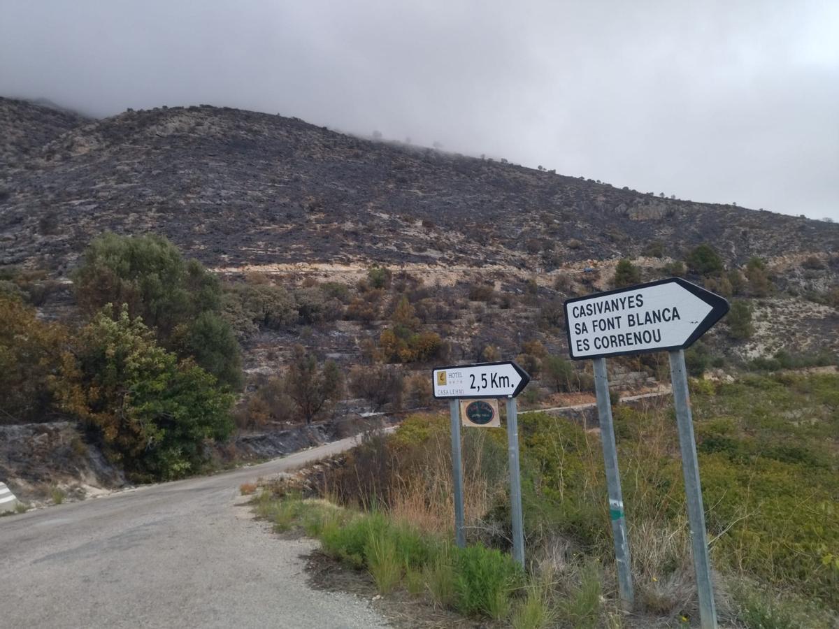 La destrucción del incendio de Tàrbena, en imágenes