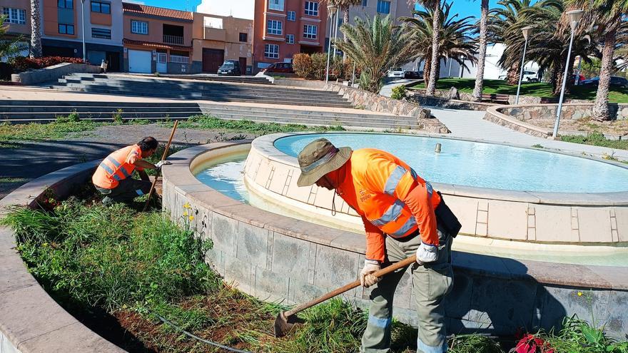 Agüimes refuerza el personal de parques y jardines