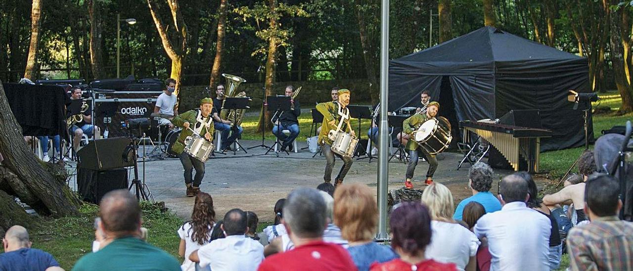 Un instante do concerto de Odaiko na pasada edición do Festival de Percusión de Merza.  | // BERANBÉ/ANA AGRA