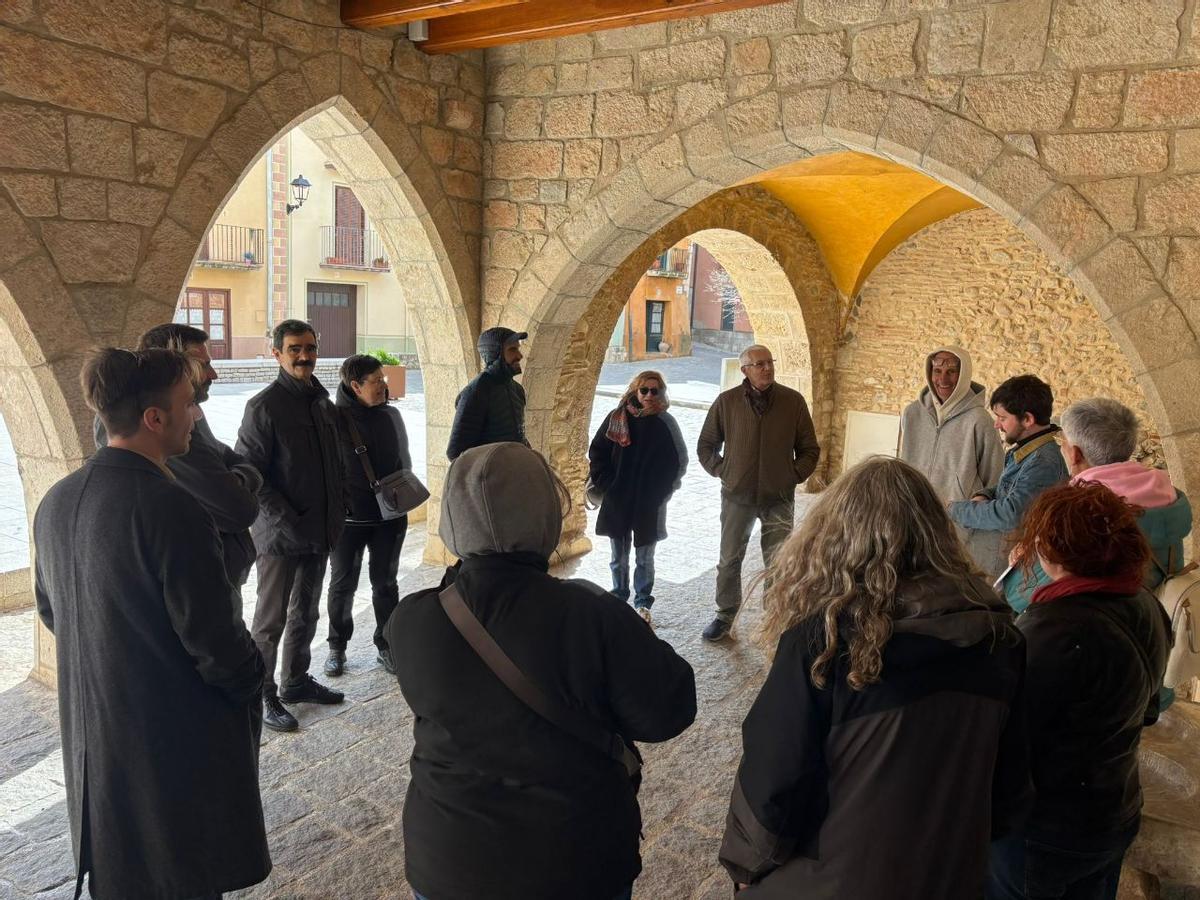 Un moment de la ruta històrica guiada d'aquest dimecres passat.