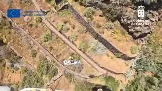 Rescatan en helicóptero a una senderista tras sufrir una caída en La Gomera