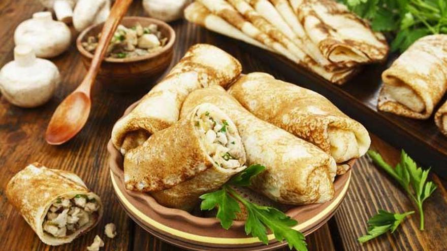 Crepes rellenos.