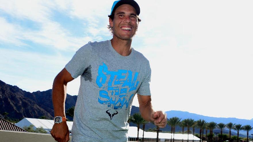 Nadal, ayer, en Indian Wells.