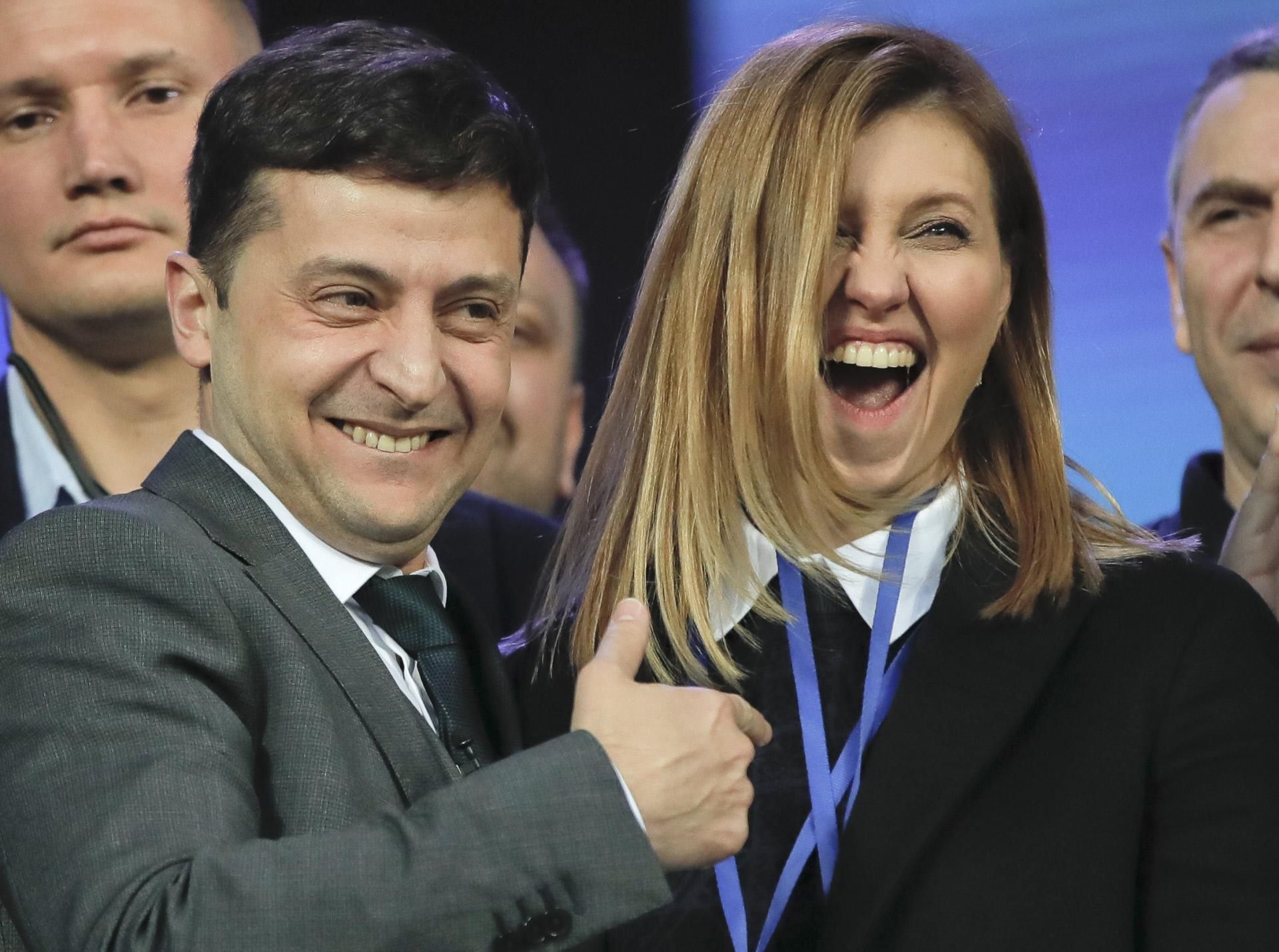 Olena Zelenska y Volodymyr Zelenskiy