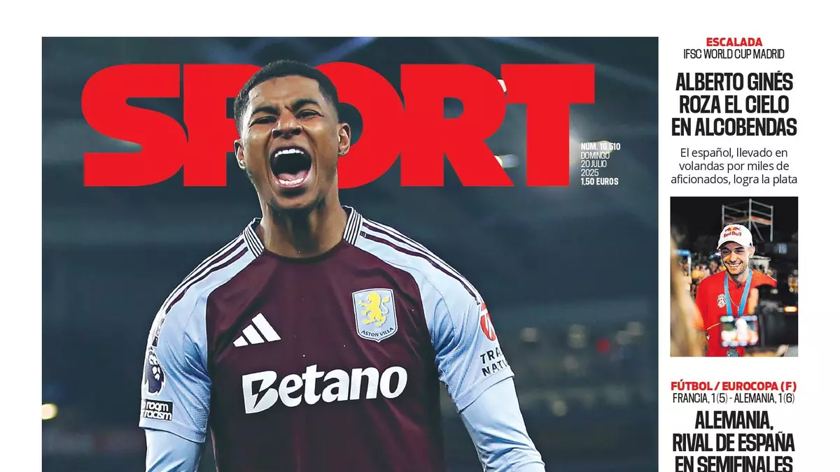 La portada de SPORT de hoy domingo, 20 de julio de 2025