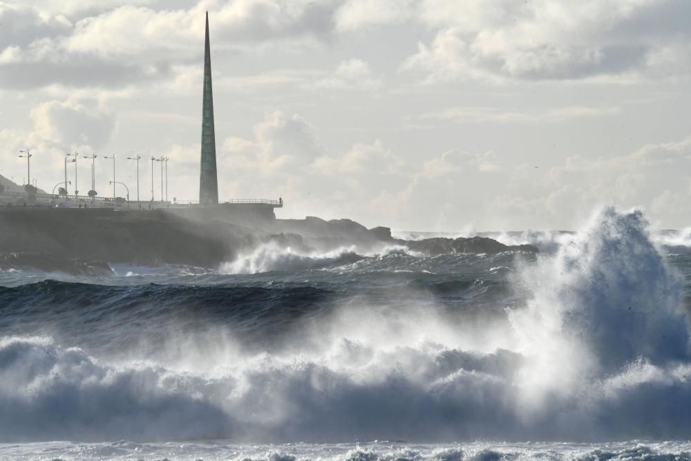 Fuerte oleaje en A Coruña