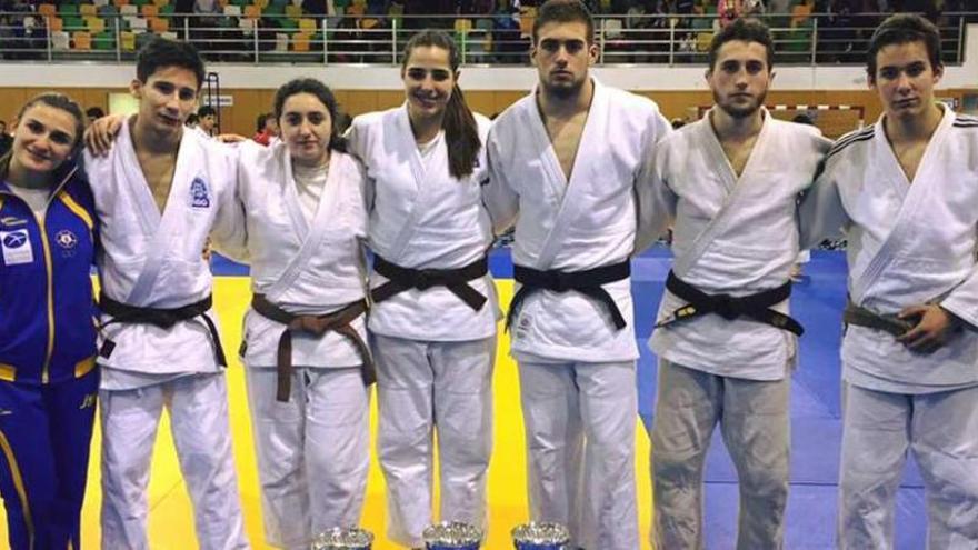 Los participantes del Judo Avilés en el sector sub-21.