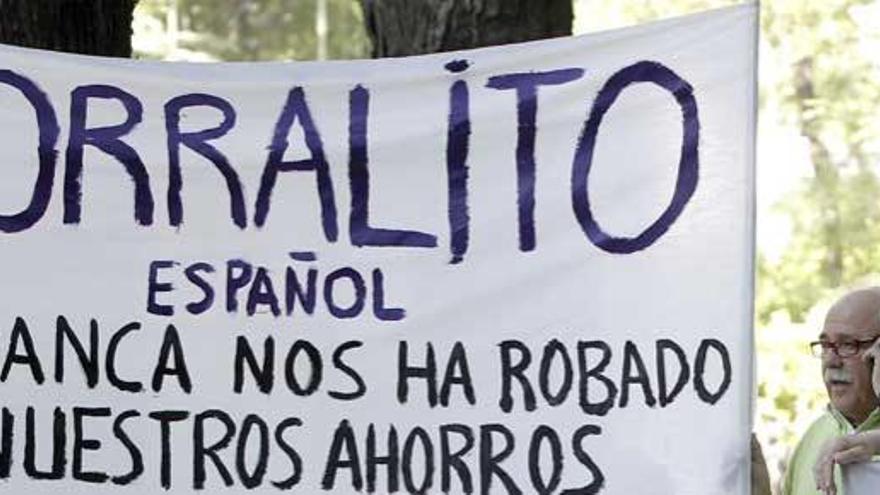 Protesta contra la banca.