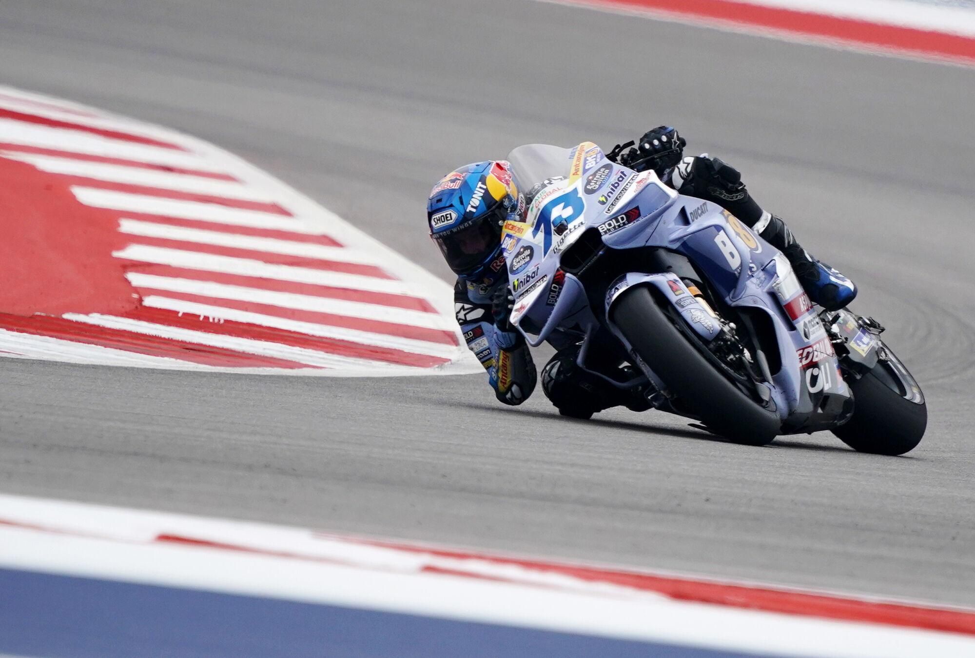 AUSTIN (United States), 30/03/2025.- Alex Marquez of Spain, BK8 Gresini Racing MotoGP, in action during the MotoGP Race of the Motorcycling Grand Prix of the Americas in Austin, Texas, USA, 30 March 2025. (Motociclismo, España) EFE/EPA/DUSTIN SAFRANEK