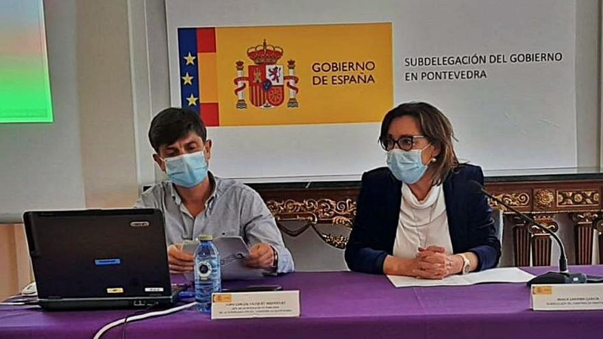 Juan Carlos Vázquez y Maica Larriba, en las jornadas de ayer.