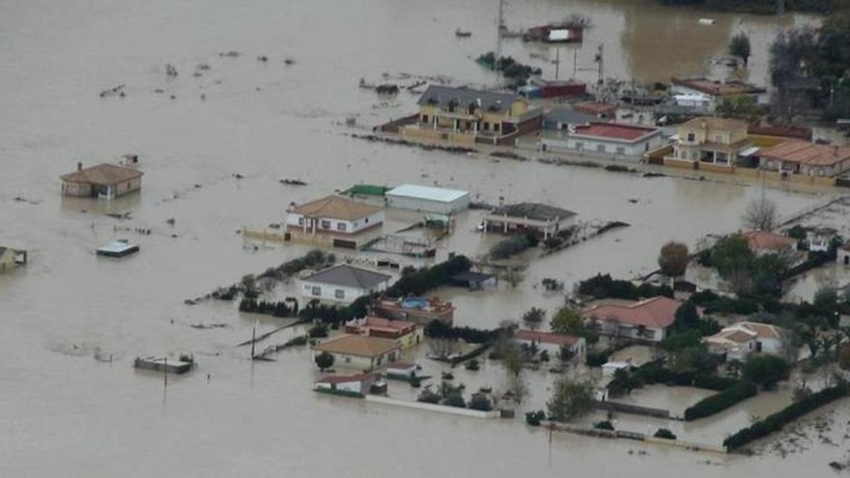 Parcelaciones inundadas en Córdoba en el año 2010.