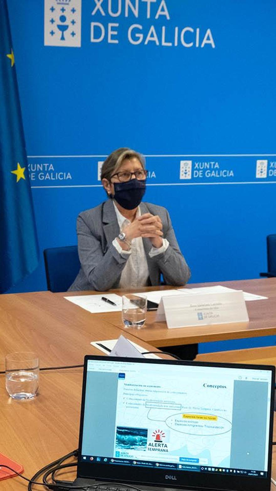 La conselleira de Mar, durante la presentación del proyecto.