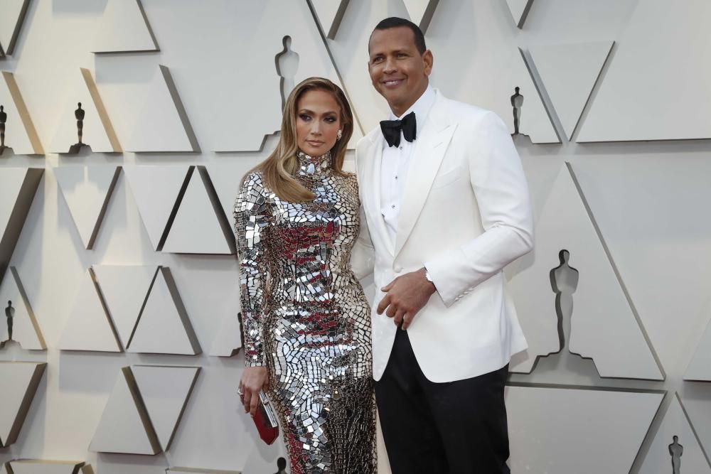 Jennifer Lopez con su pareja Alex Rodríguez.