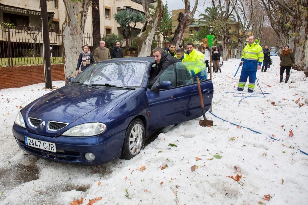 Granizada sorpresa en Málaga