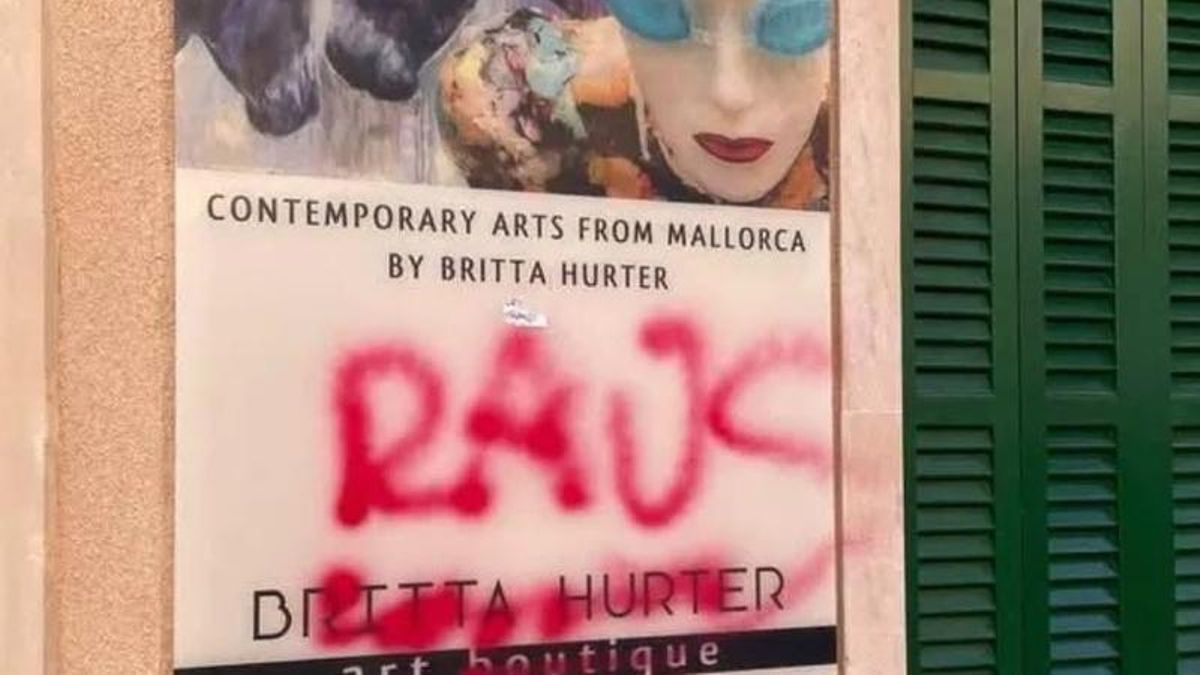 Una de las pintadas en Santanyí.