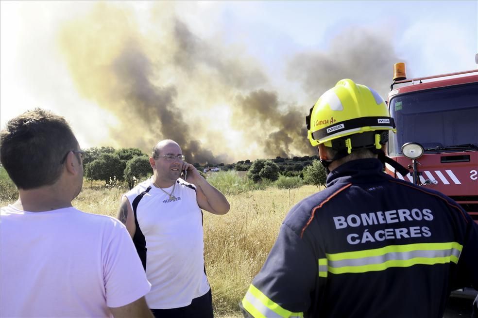 Incendio forestal en Cáceres